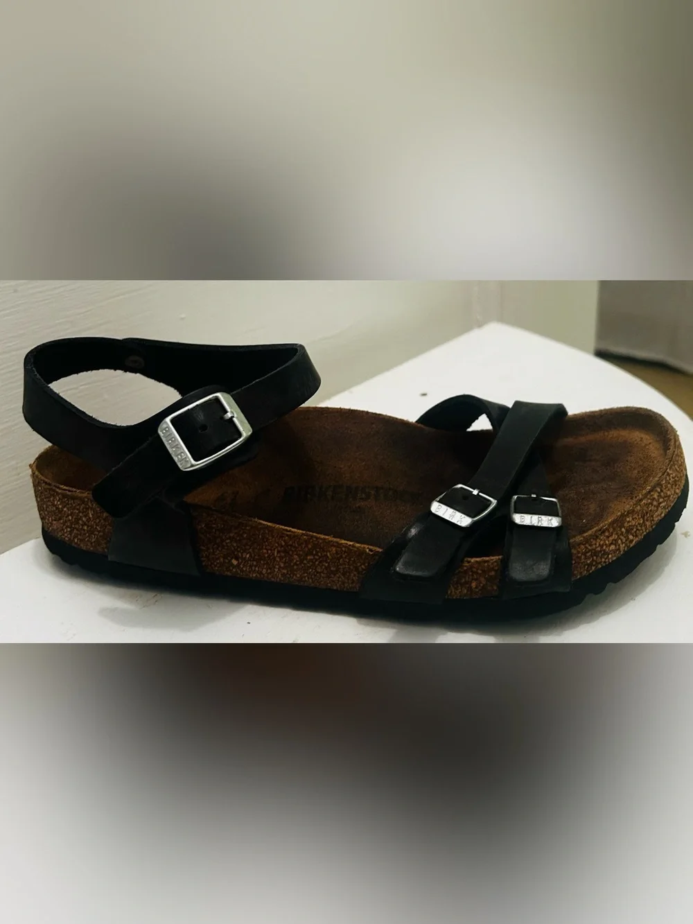 Birkenstock Kumba Black Oiled Sandals EU 41 Unisex Women 10-10.5 Men 8-8.5